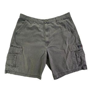 Wrangler Mens Hero Authentic Issue Cargo Utility Canvas Shorts 42 Gray